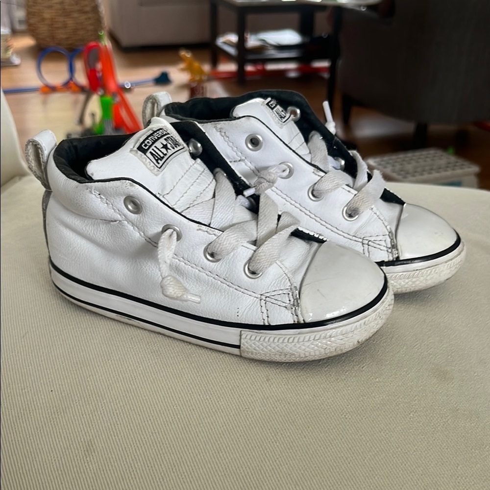 Converse kids White Leather Sneakers
